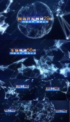 數(shù)字前沿 網(wǎng)絡(luò)科技領(lǐng)域技術(shù)開發(fā)數(shù)據(jù)動態(tài)展示AE模板解析